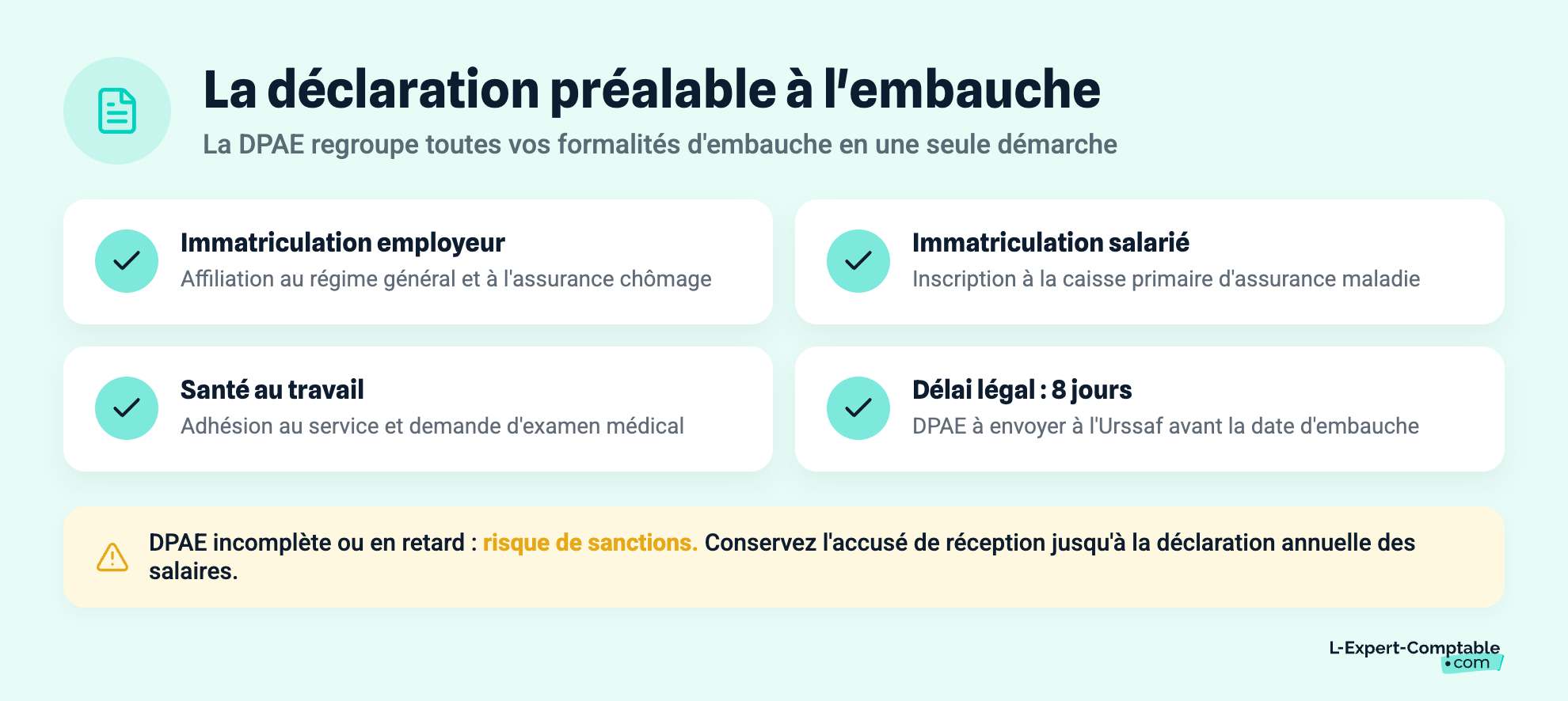 La déclaration préalable à l'embauche